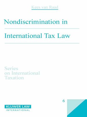 cover image of Nondiscrimination in International Tax Law